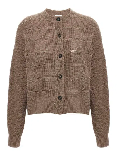 BRUNELLO CUCINELLI RUSTIC DAZZLING NET CARDIGAN