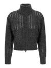 Brunello Cucinelli Rustic Dazzling Net Sweaters And Cardigans Gray