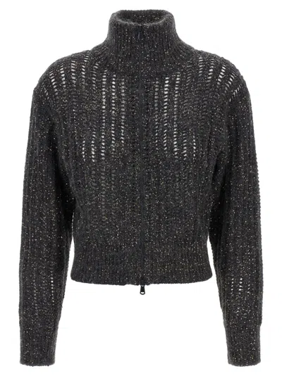 BRUNELLO CUCINELLI BRUNELLO CUCINELLI RUSTIC DAZZLING NET' CARDIGAN