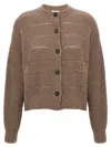 Brunello Cucinelli Rustic Dazzling Net Sweaters And Cardigans Brown