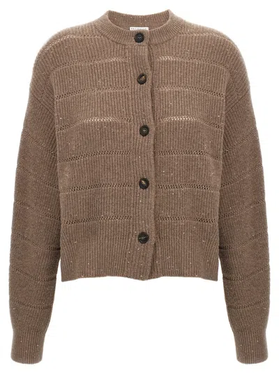 BRUNELLO CUCINELLI BRUNELLO CUCINELLI RUSTIC DAZZLING NET' CARDIGAN