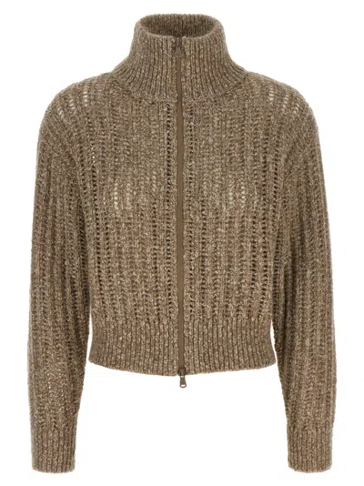 BRUNELLO CUCINELLI BRUNELLO CUCINELLI RUSTIC DAZZLING NET' CARDIGAN