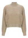 Brunello Cucinelli Rustic Dazzling Net Cropped Sweater