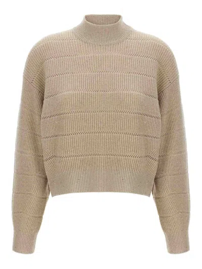 Brunello Cucinelli Rustic Dazzling Net Cropped Sweater