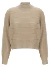 Brunello Cucinelli 'rustic Dazzling Net' Cropped Sweater