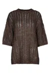 Brunello Cucinelli Rustic Duzzling Net Jersey Sweater