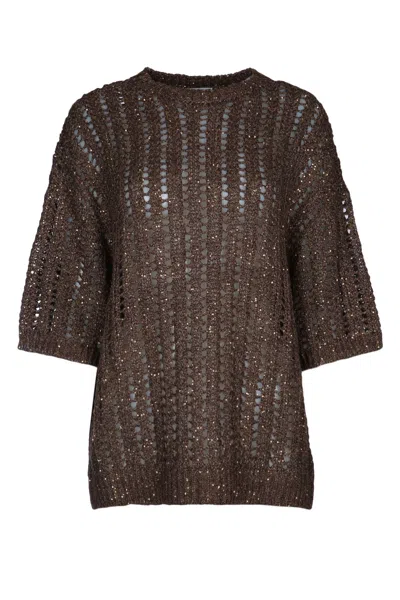 BRUNELLO CUCINELLI BRUNELLO CUCINELLI RUSTIC DAZZLING NET JERSEY