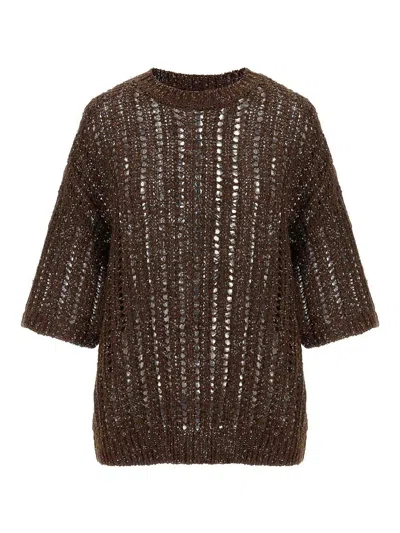 BRUNELLO CUCINELLI RUSTIC DAZZLING NET JERSEY