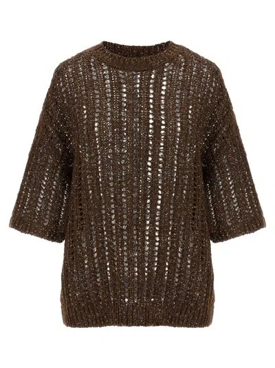 BRUNELLO CUCINELLI RUSTIC DAZZLING NET JERSEY