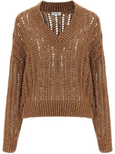 BRUNELLO CUCINELLI RUSTIC DAZZLING NET JUMPER