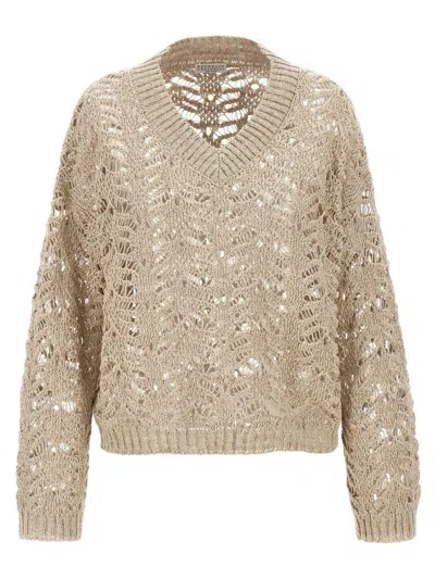 BRUNELLO CUCINELLI BRUNELLO CUCINELLI 'RUSTIC DAZZLING NET' SWEATER