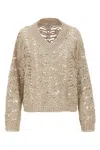 Brunello Cucinelli Rustic Dazzling Net Sweaters And Cardigans