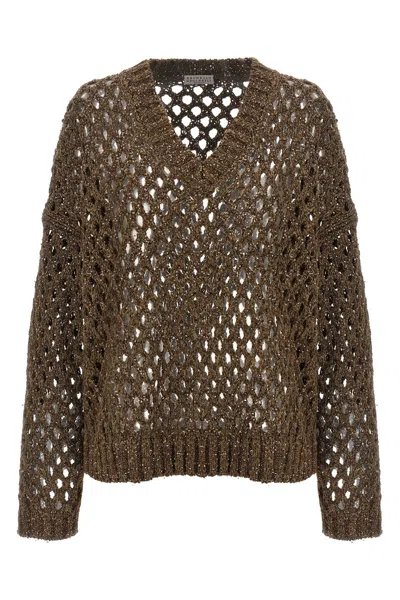 BRUNELLO CUCINELLI BRUNELLO CUCINELLI 'RUSTIC DAZZLING NET' SWEATER