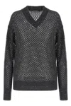 Brunello Cucinelli Rustic Dazzling Net Sweaters And Cardigans Gray