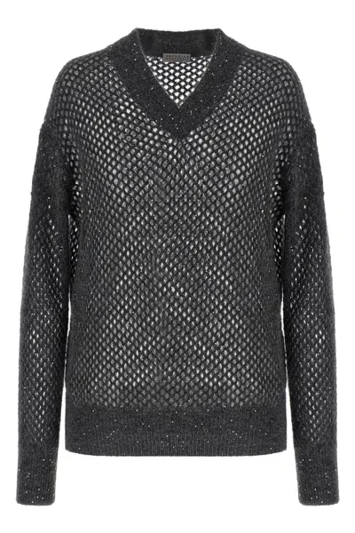 BRUNELLO CUCINELLI BRUNELLO CUCINELLI 'RUSTIC DAZZLING NET' SWEATER