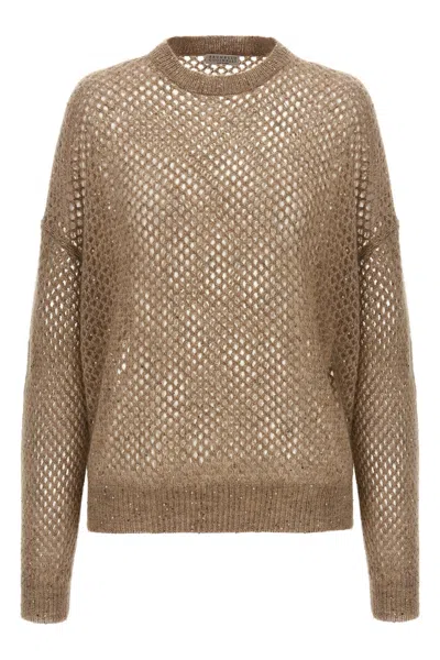 BRUNELLO CUCINELLI BRUNELLO CUCINELLI 'RUSTIC DAZZLING NET' SWEATER