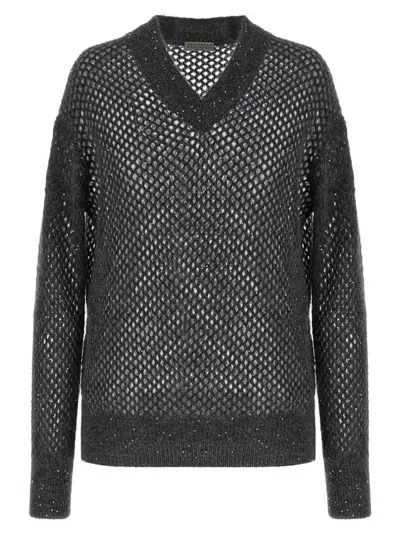 BRUNELLO CUCINELLI BRUNELLO CUCINELLI 'RUSTIC DAZZLING NET' SWEATER
