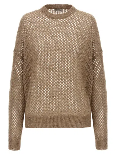 BRUNELLO CUCINELLI BRUNELLO CUCINELLI 'RUSTIC DAZZLING NET' SWEATER
