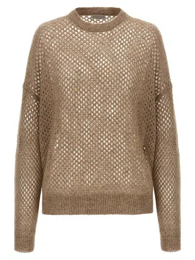 BRUNELLO CUCINELLI BRUNELLO CUCINELLI 'RUSTIC DAZZLING NET' SWEATER