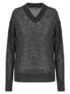 Brunello Cucinelli Rustic Dazzling Net Sweaters And Cardigans Gray