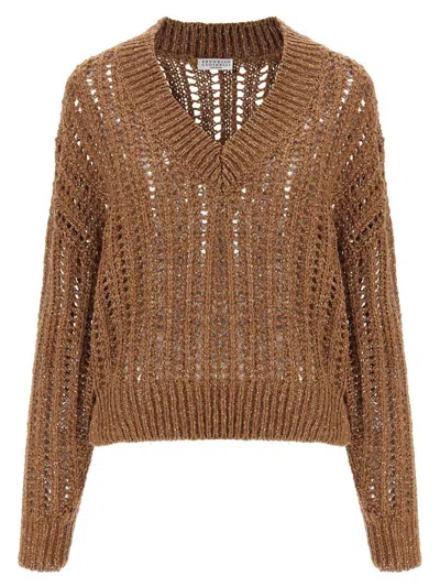 BRUNELLO CUCINELLI BRUNELLO CUCINELLI 'RUSTIC DAZZLING NET' SWEATER