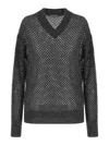 Brunello Cucinelli Rustic Dazzling Net Sweaters And Cardigans Gray