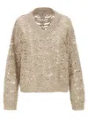 Brunello Cucinelli Rustic Dazzling Net Sweaters And Cardigans