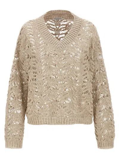 BRUNELLO CUCINELLI BRUNELLO CUCINELLI 'RUSTIC DAZZLING NET' SWEATER