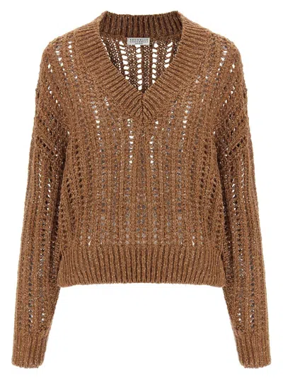 BRUNELLO CUCINELLI BRUNELLO CUCINELLI 'RUSTIC DAZZLING NET' SWEATER