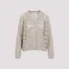 Brunello Cucinelli Rustic Dazzling Net Sweater In Neutral