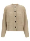 Brunello Cucinelli Rustic Dazzling Net Sweaters And Cardigans Beige