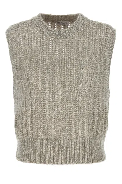BRUNELLO CUCINELLI BRUNELLO CUCINELLI 'RUSTIC DAZZLING NET' VEST