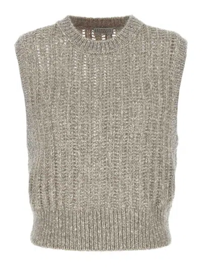 BRUNELLO CUCINELLI CHALECO - GRIS