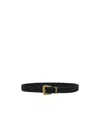 Brunello Cucinelli Rustic Woven Buckle Belt In Gold