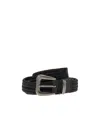 Brunello Cucinelli Women Rustic Woven Linen Belt In Black