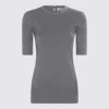 Brunello Cucinelli Ruthenium Grey Cotton Stretch T-shirt