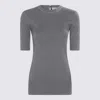 Brunello Cucinelli Ruthenium Grey Cotton Stretch T-shirt