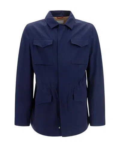Brunello Cucinelli Safari Shirt Jacket In Black
