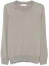 Brunello Cucinelli Lightweight Crew Neck Sweater With Ribbed Cuffs In Light Green