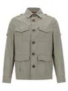 Brunello Cucinelli Waterproof Beige Techno Cotton Jacket