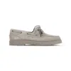 Brunello Cucinelli Taupe Grey Boat Moccasins With Monili Chain In Neutral