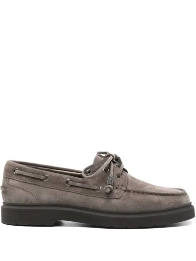 Brunello Cucinelli Sail Penny Loafers In 褐色