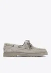 Brunello Cucinelli Sail Suede Loafers In Gray