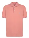 Brunello Cucinelli Salmon Cotton Piquet Polo Shirt In Peach
