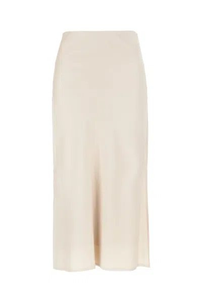 Brunello Cucinelli Sand Acetate Blend Skirt In Gray