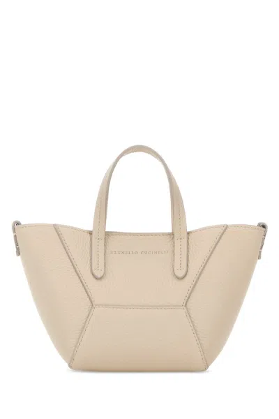 Brunello Cucinelli Sand Leather Handbag