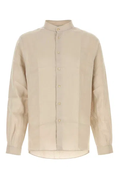 Brunello Cucinelli Sand Linen Shirt In Neutral