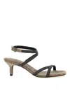 Brunello Cucinelli Sandal City Grey With Precious Straps In Grey