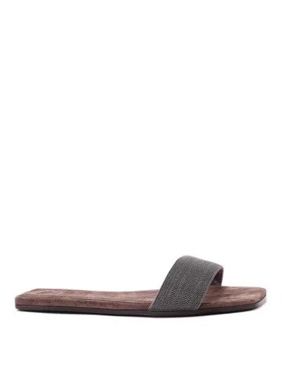 BRUNELLO CUCINELLI LEATHER SANDALS