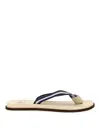 Brunello Cucinelli Ivory Pool Slides In Multicolour